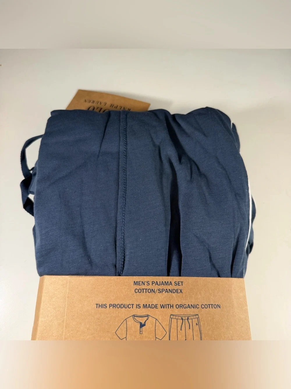 Polo Ralph Lauren Mens Blue 2 Piece Henley & Pants Pajama Set- Size Large NWT